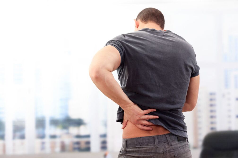 Lower back pain due to prostatitis